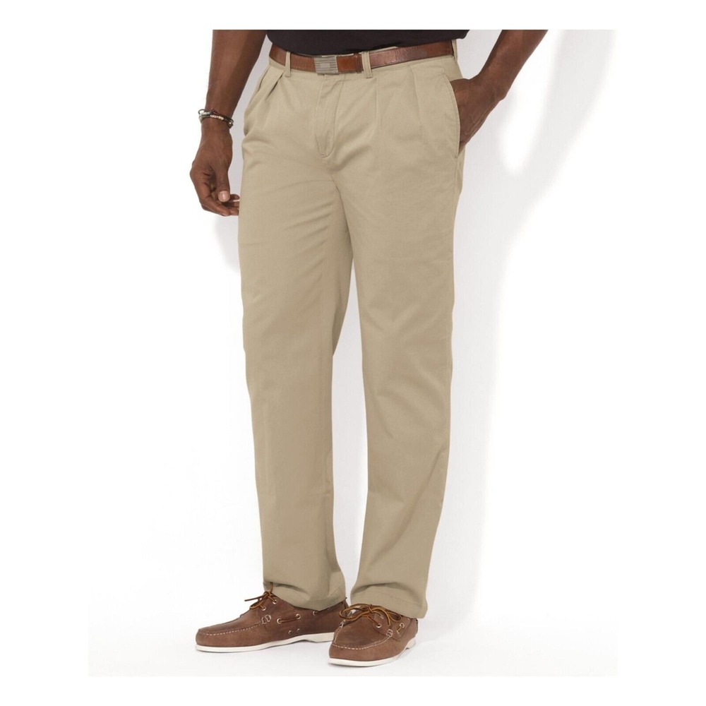 POLO RALPH LAUREN pant PANTS CLASSIC pleated fit HUDSON tan 36T X 36